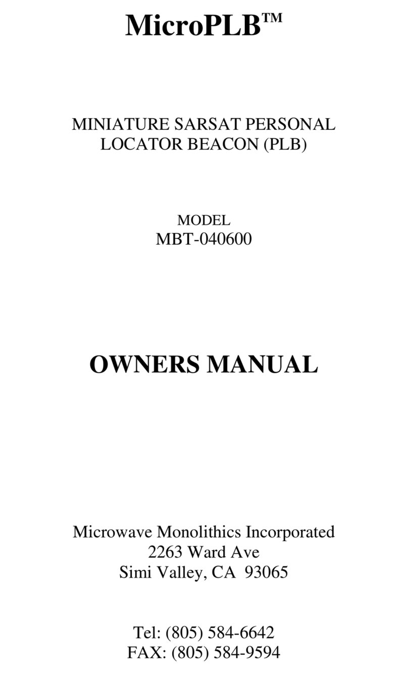 Microwave Monolithics Incorporated MicroPLB MBT-040600 owner's manual