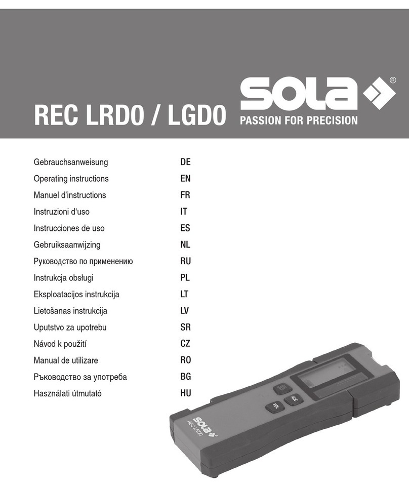 Sola REC LGD0 operating instructions