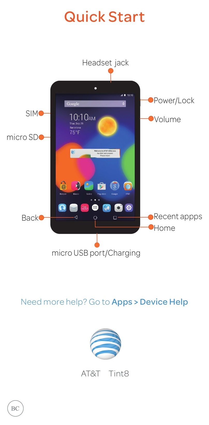 AT&T Tint8 User manual