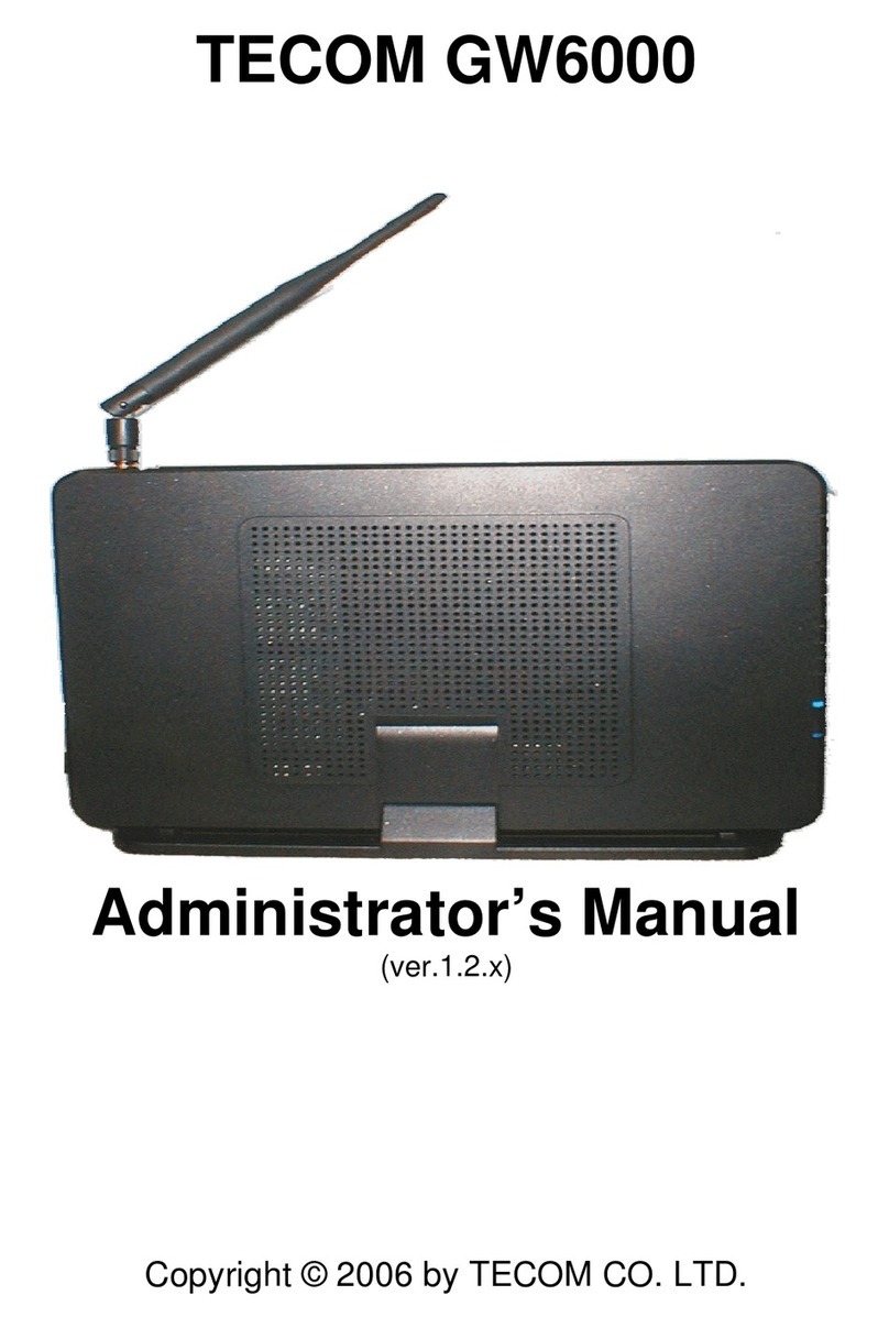TECOM GW6000 Administrator's manual