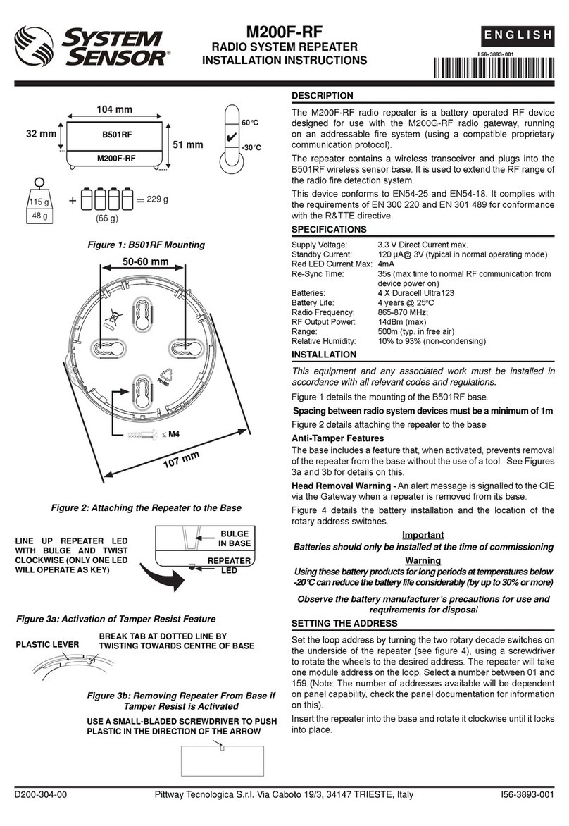 System Sensor M200F-RF installation instructions
