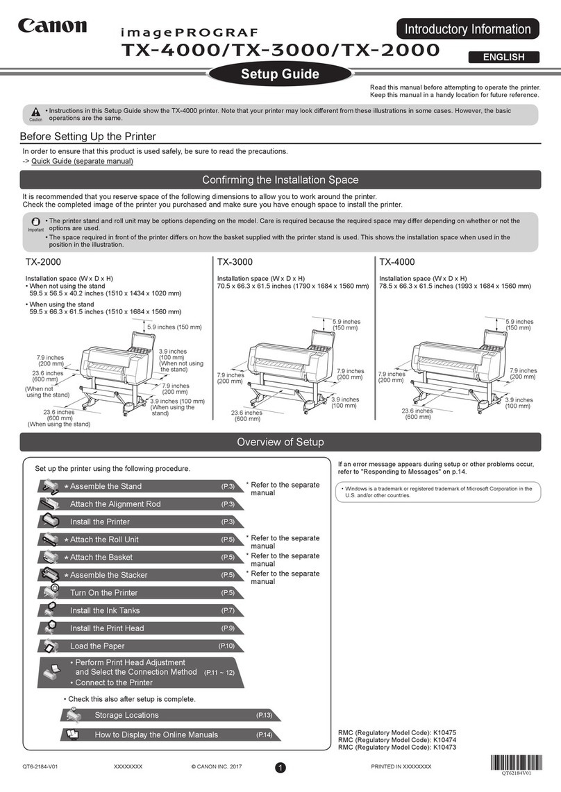 Canon imagePROGRAF TX-2000 Owner's manual