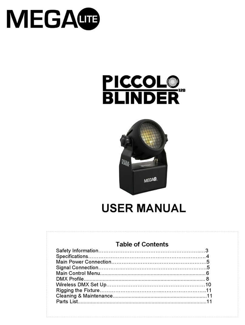 MegaLite Piccolo Blinder 120 User manual