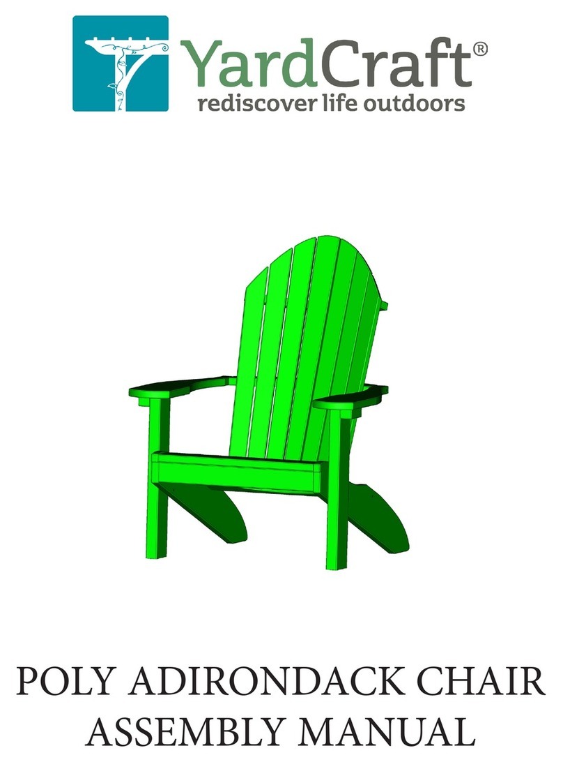 Yard Craft POLY ADIRONDACK CHAIR Assembly manual Yard Craft POLY ADIRONDACK CHAIR Assembly manual
