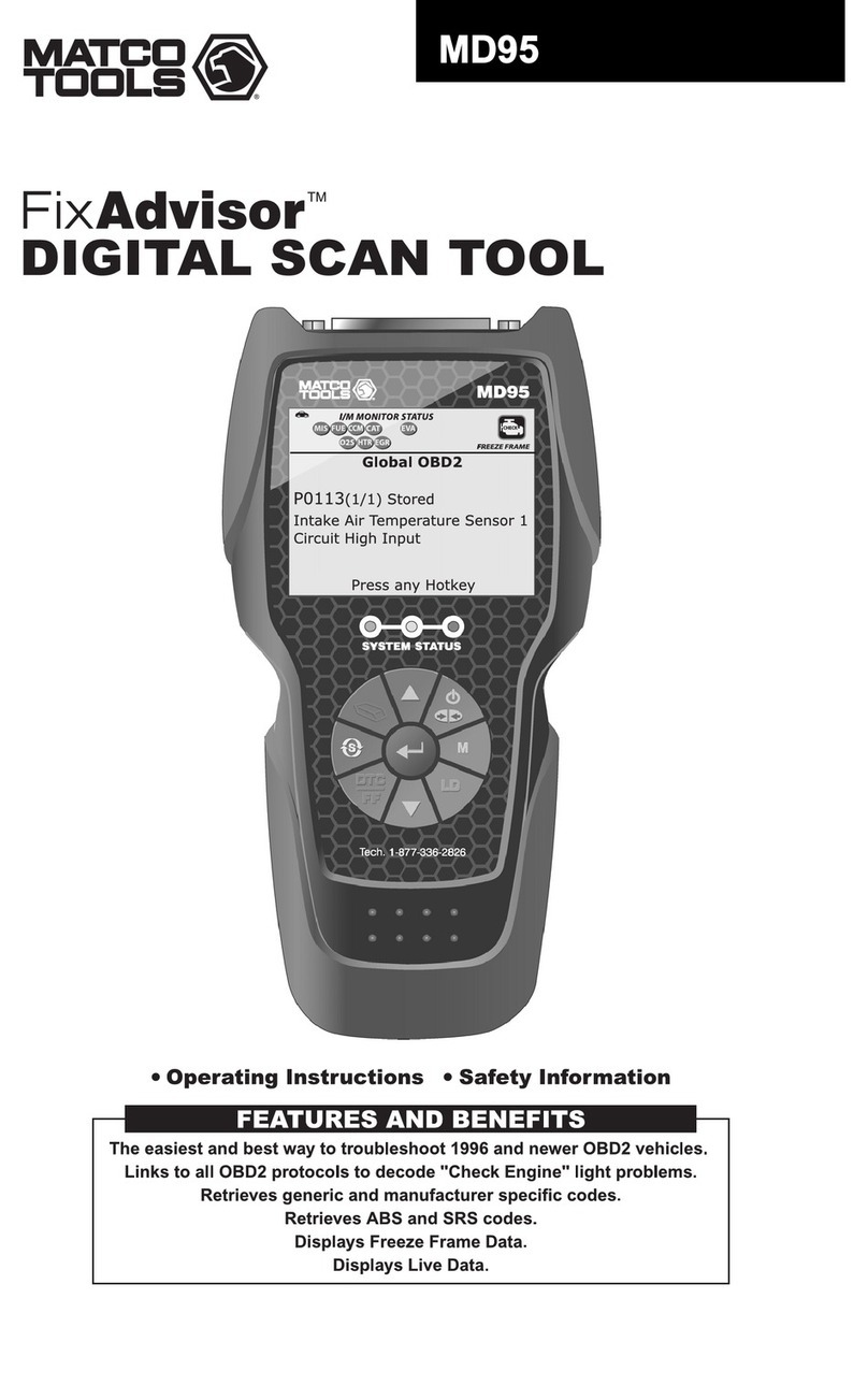 Matco Tools MD95 operating instructions