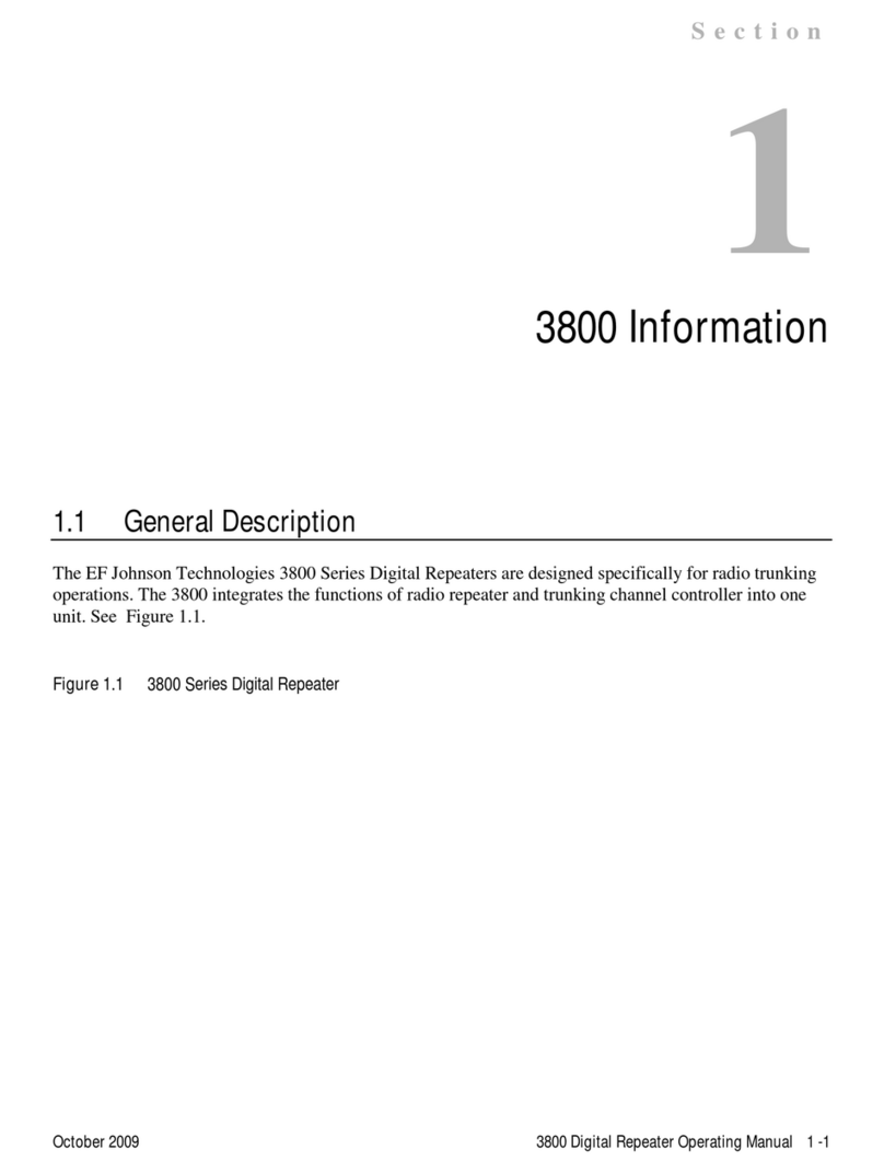 EF Johnson Technologies 3800 series User manual