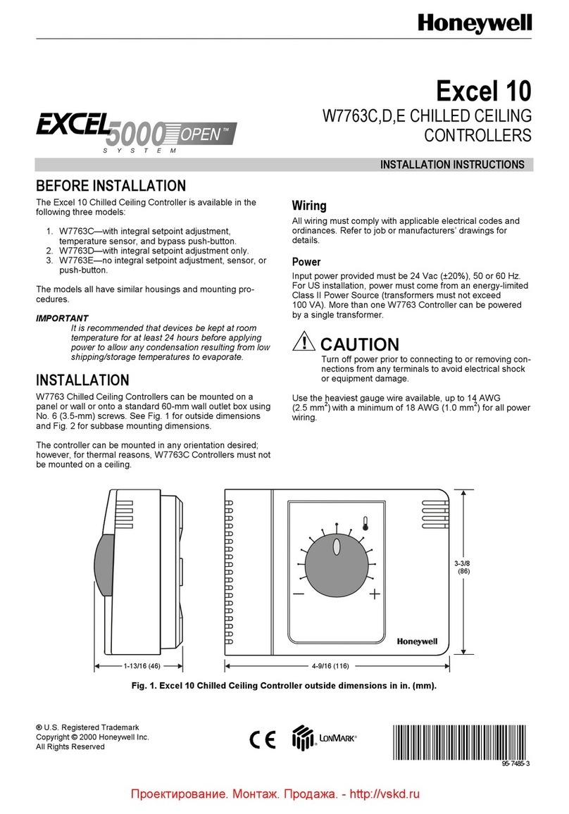 Honeywell Excel 10 User manual