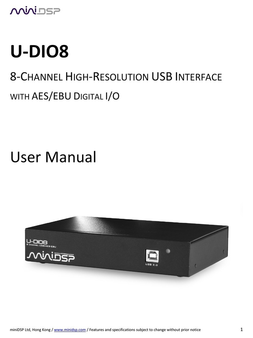 miniDSP U-DIO8 User manual