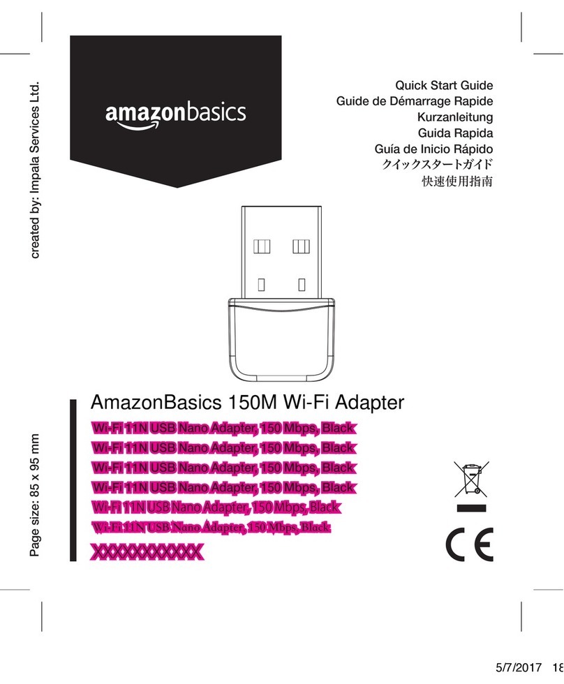 AmazonBasics B06XSFPDFX quick start guide