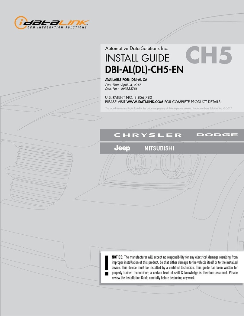 iDataLink DBI-AL(DL)-CH5-EN install guide
