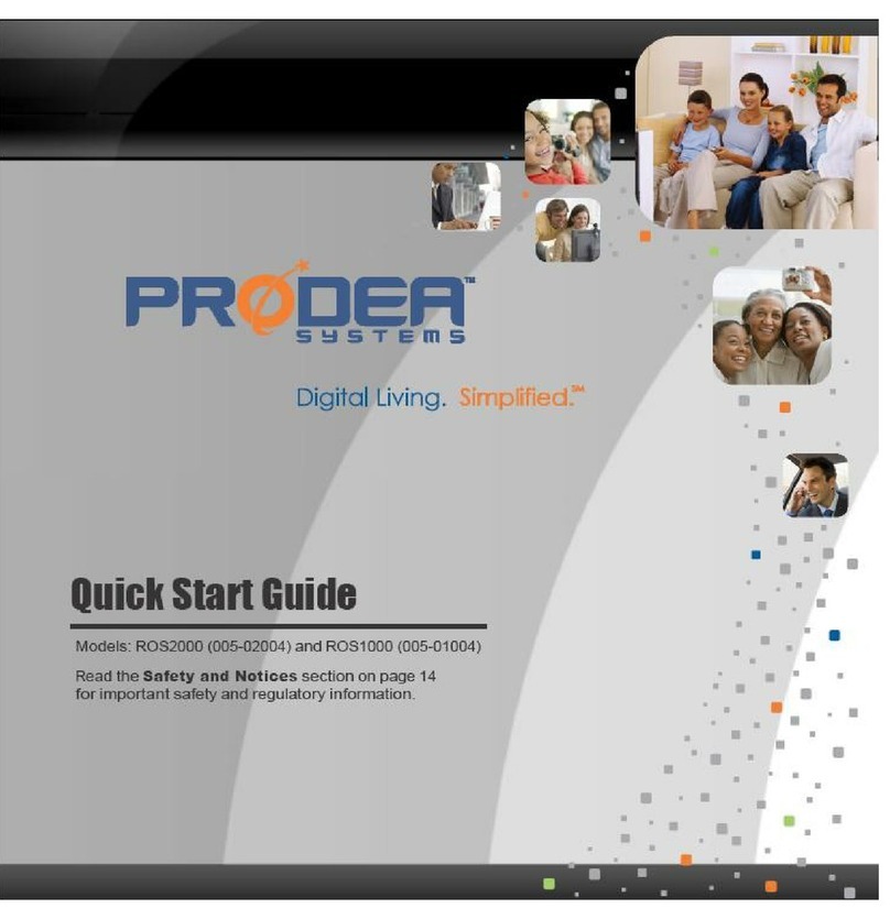 Prodea Systems ROS 1000 quick start guide