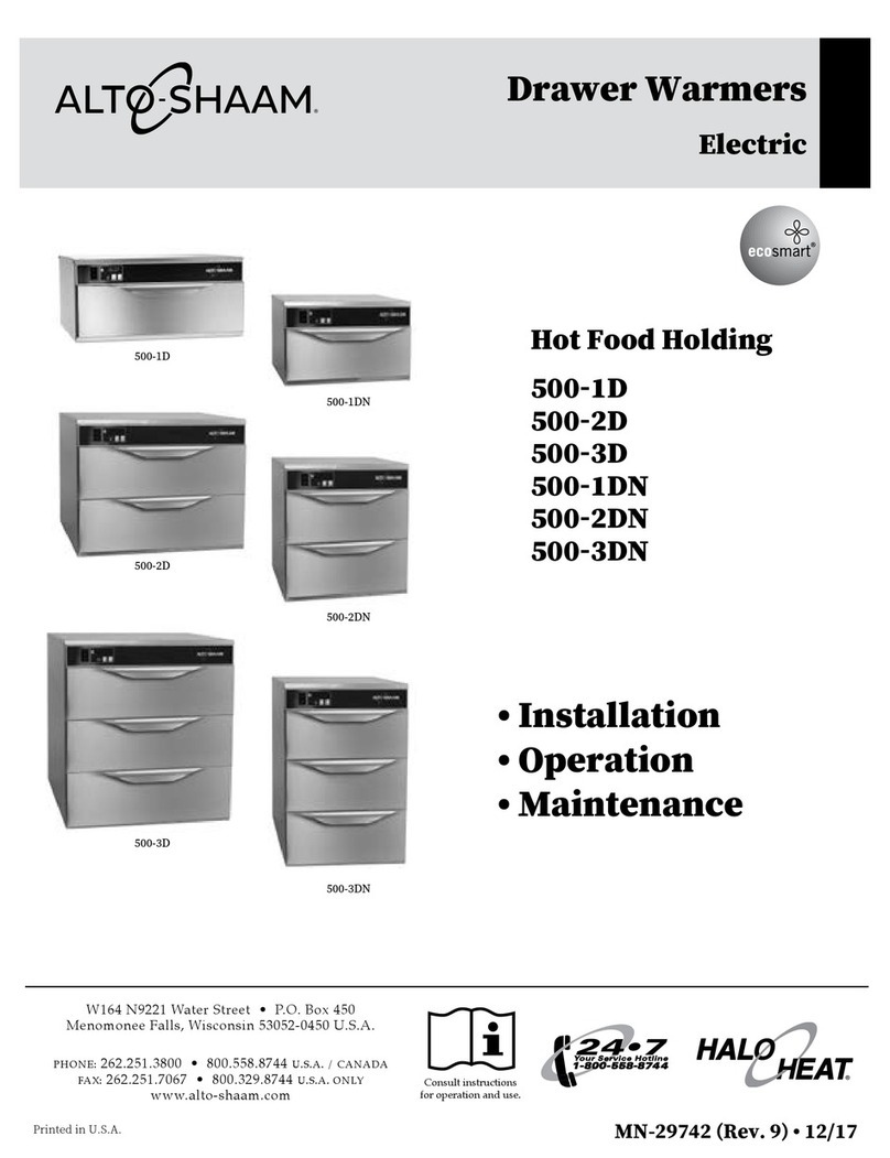 Alto-Shaam 500-1D Owner's manual