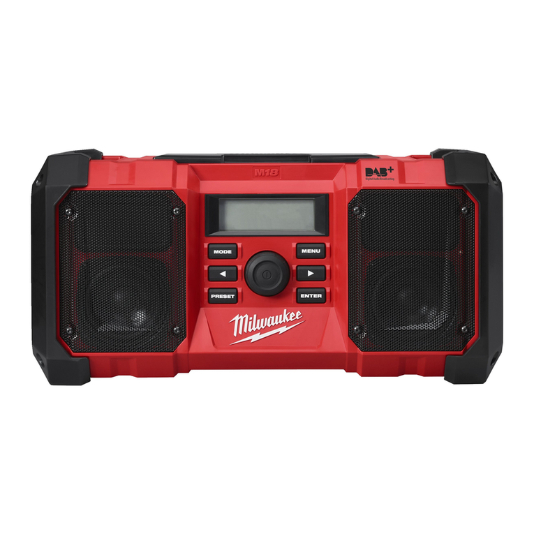 Milwaukee M18 JSR DAB+-0 Operator's manual