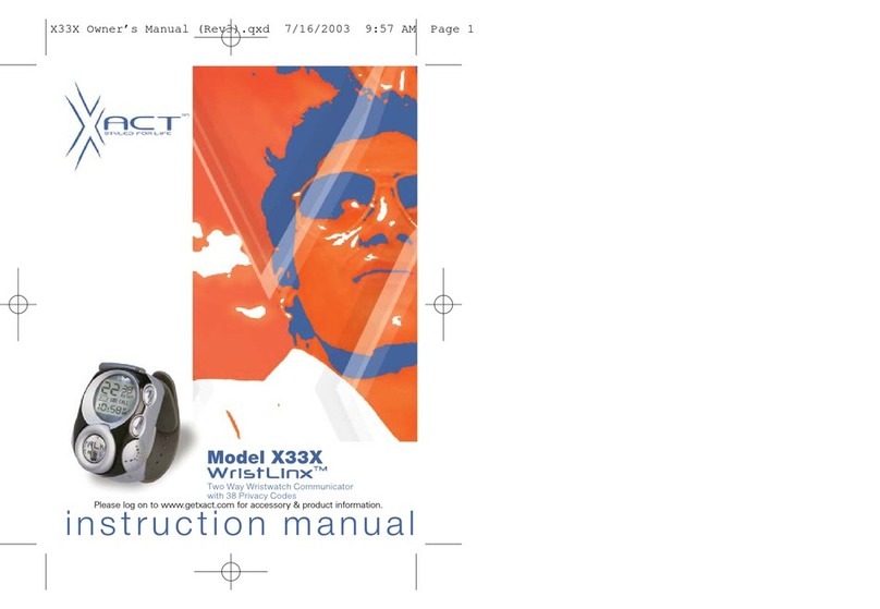 Xact X33X instruction manual