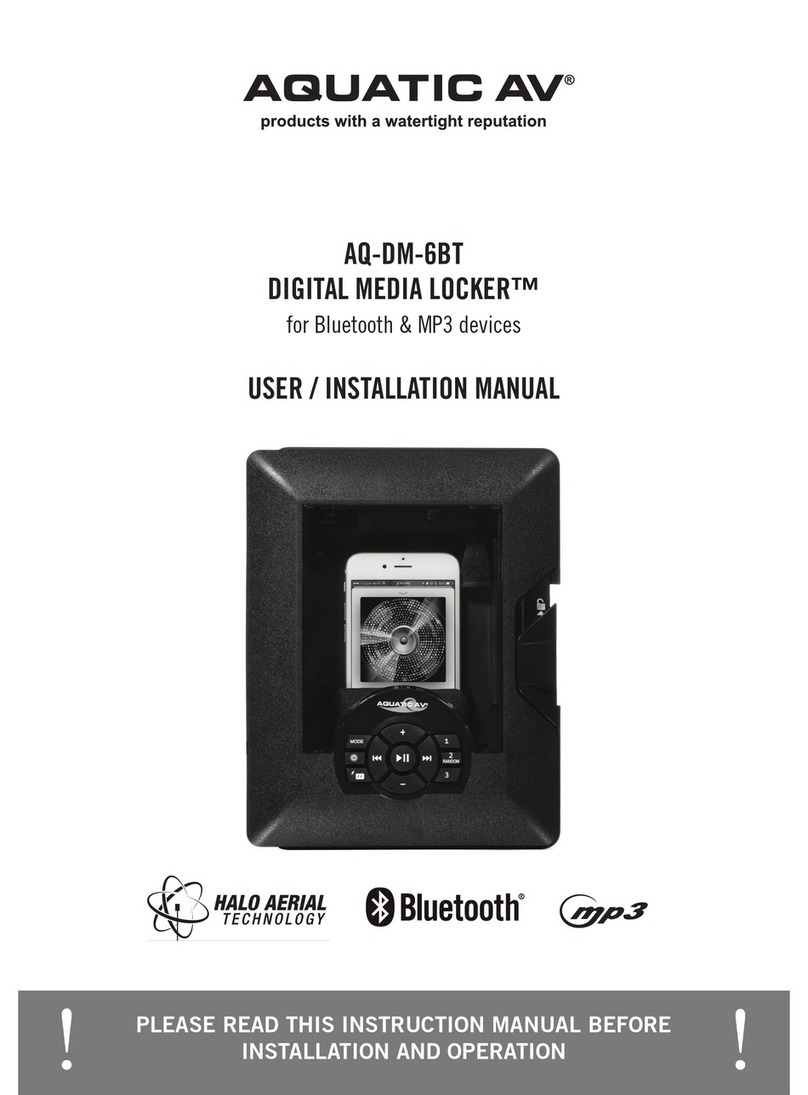 Aquatic Digital Media Locker AQ-DM-6BT User & installation manual