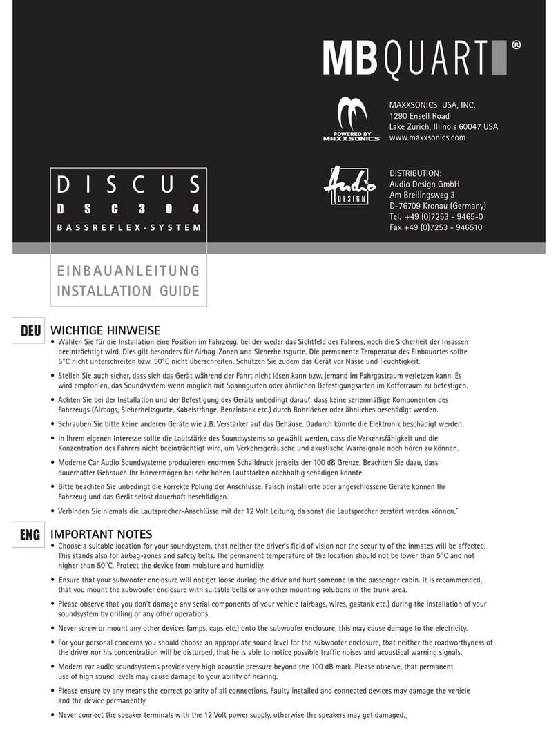 MB QUART discus DSC304 User manual