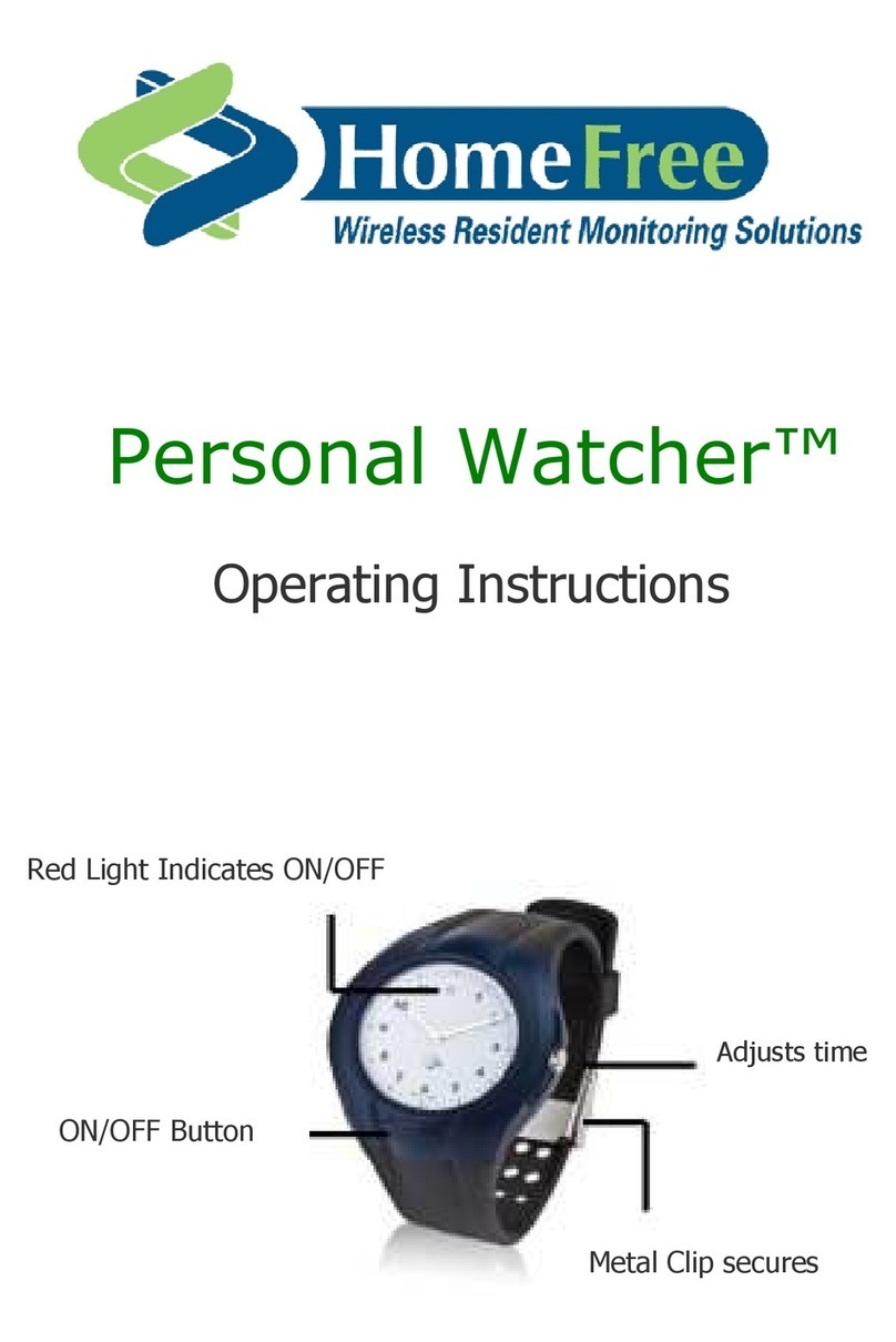 HomeFree personal watcher operating instructions
