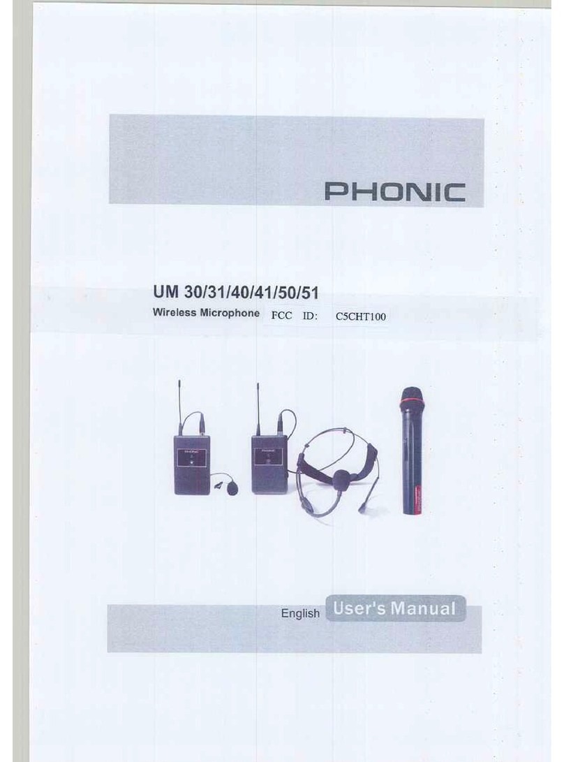Phonic UM 31 User manual