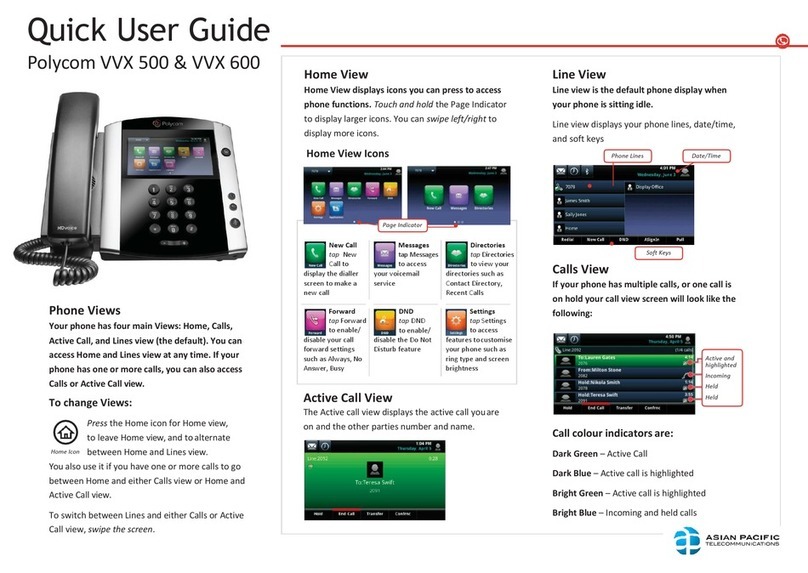 Polycom VVX 500 series Instruction manual
