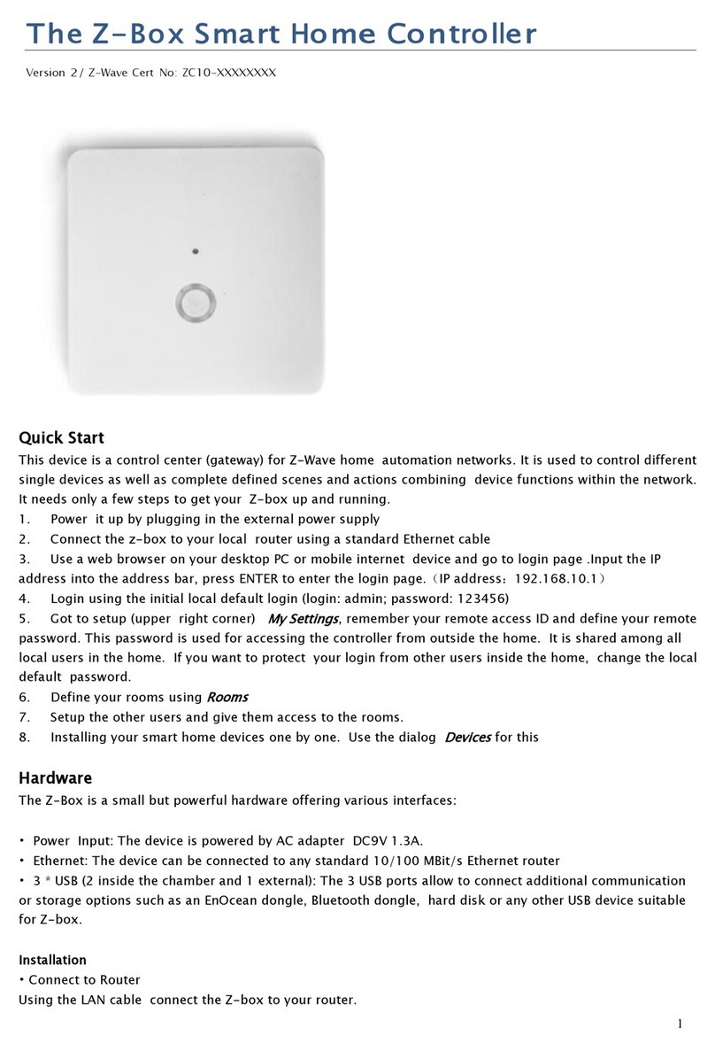 Z-Wave Z-Box User manual