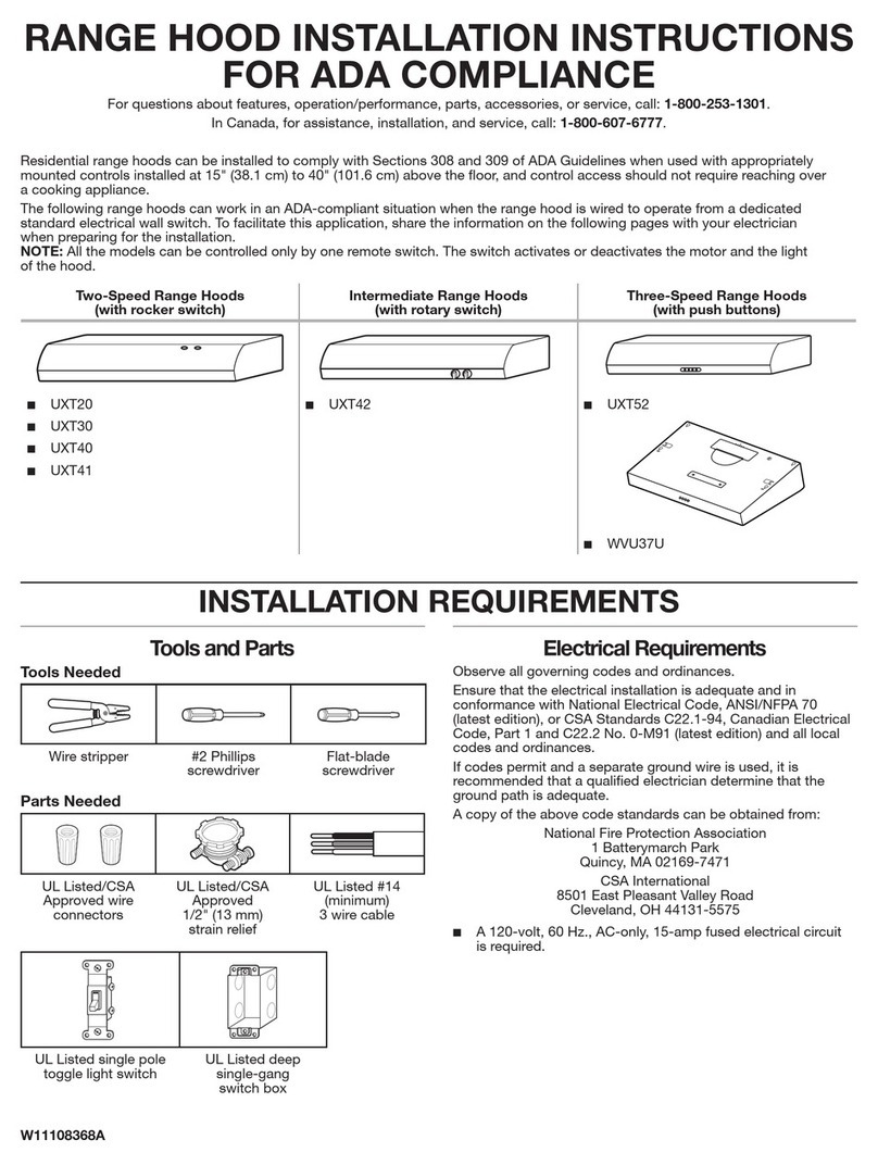 Whirlpool UXT20 installation instructions