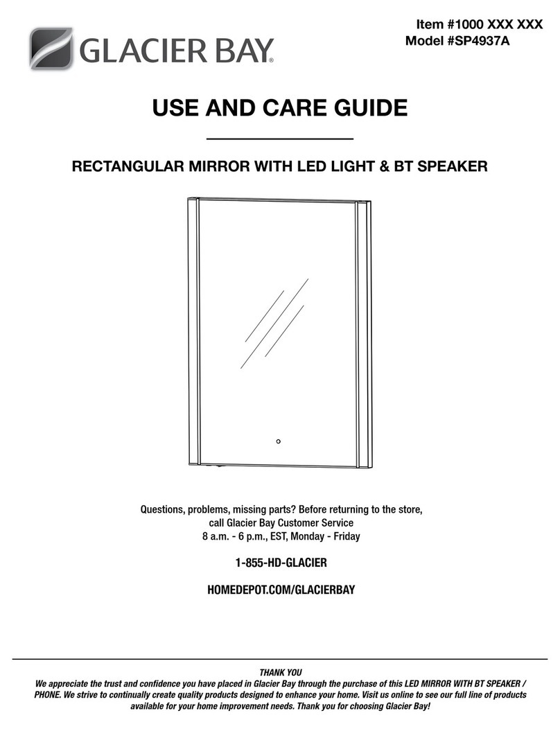 Glacier bay SP4937A Use and care guide