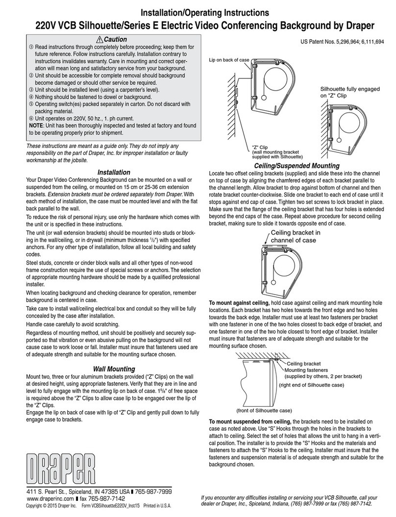 Draper VCB Silhouette E series User manual