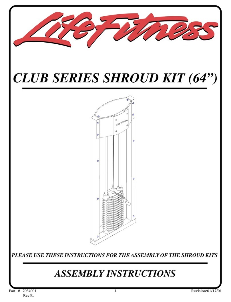 Life Fitness CLUB SERIES SHROUD KIT 64 Inch User manual