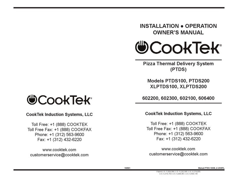 CookTek PTDS200 User manual