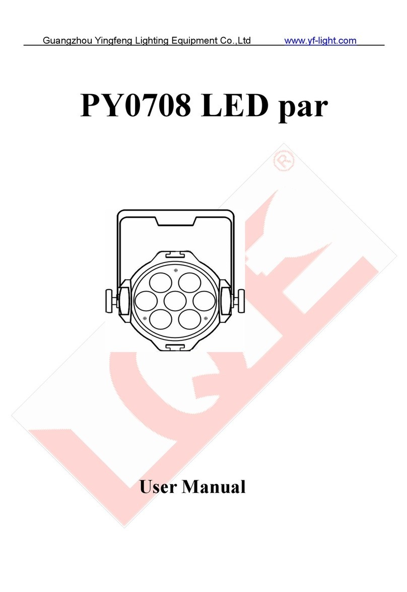 Yingfeng Lighting Equipment PY0708 LED par user manual Yingfeng Lighting Equipment PY0708 LED par user manual