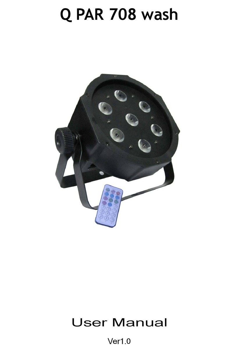 STSLITE Q PAR 708 wash user manual