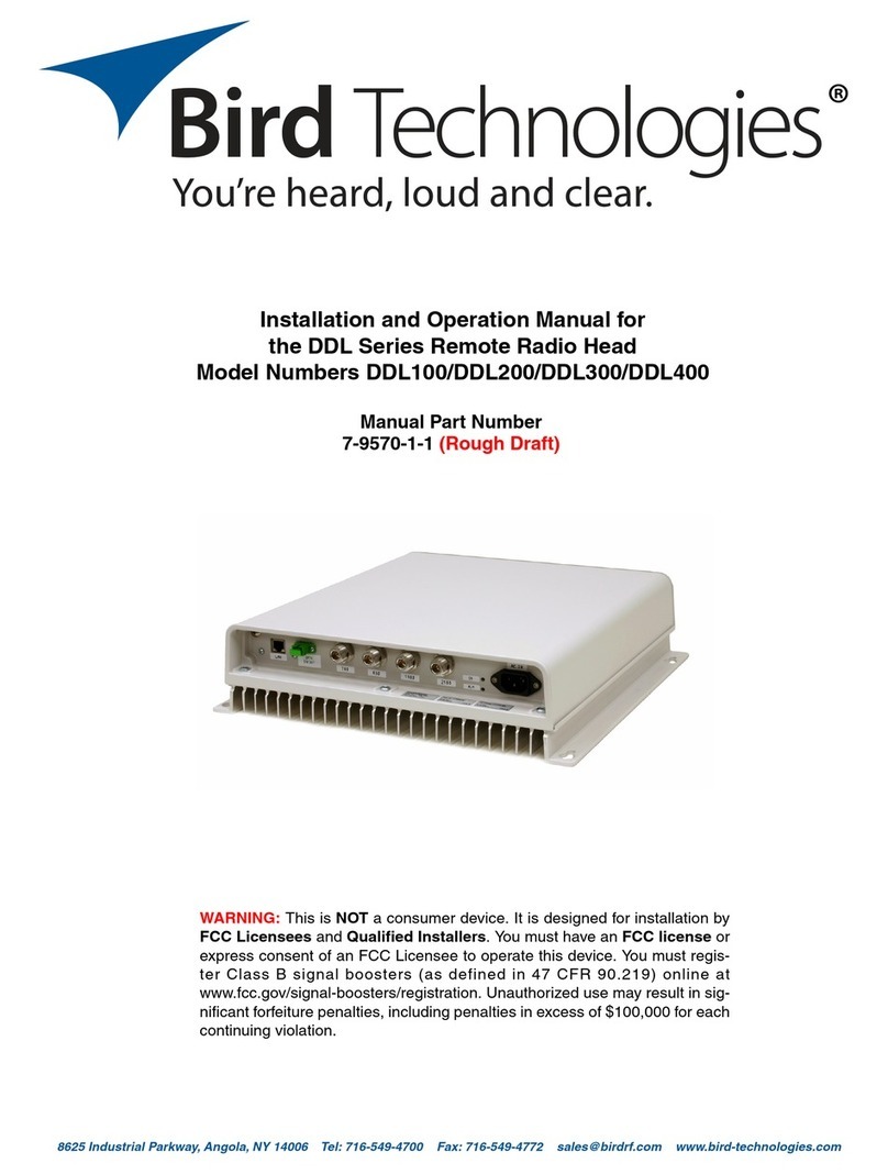 BIRD DDL100 Installation and operation manual