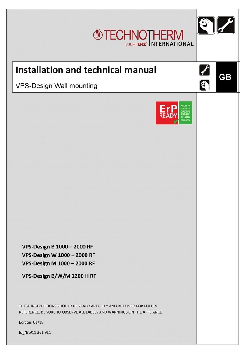Technotherm VPS-Design B 1000 User manual Technotherm VPS-Design B 1000 User manual