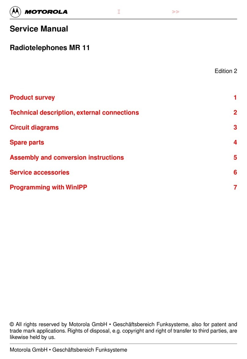 Motorola MR 11 Service manual