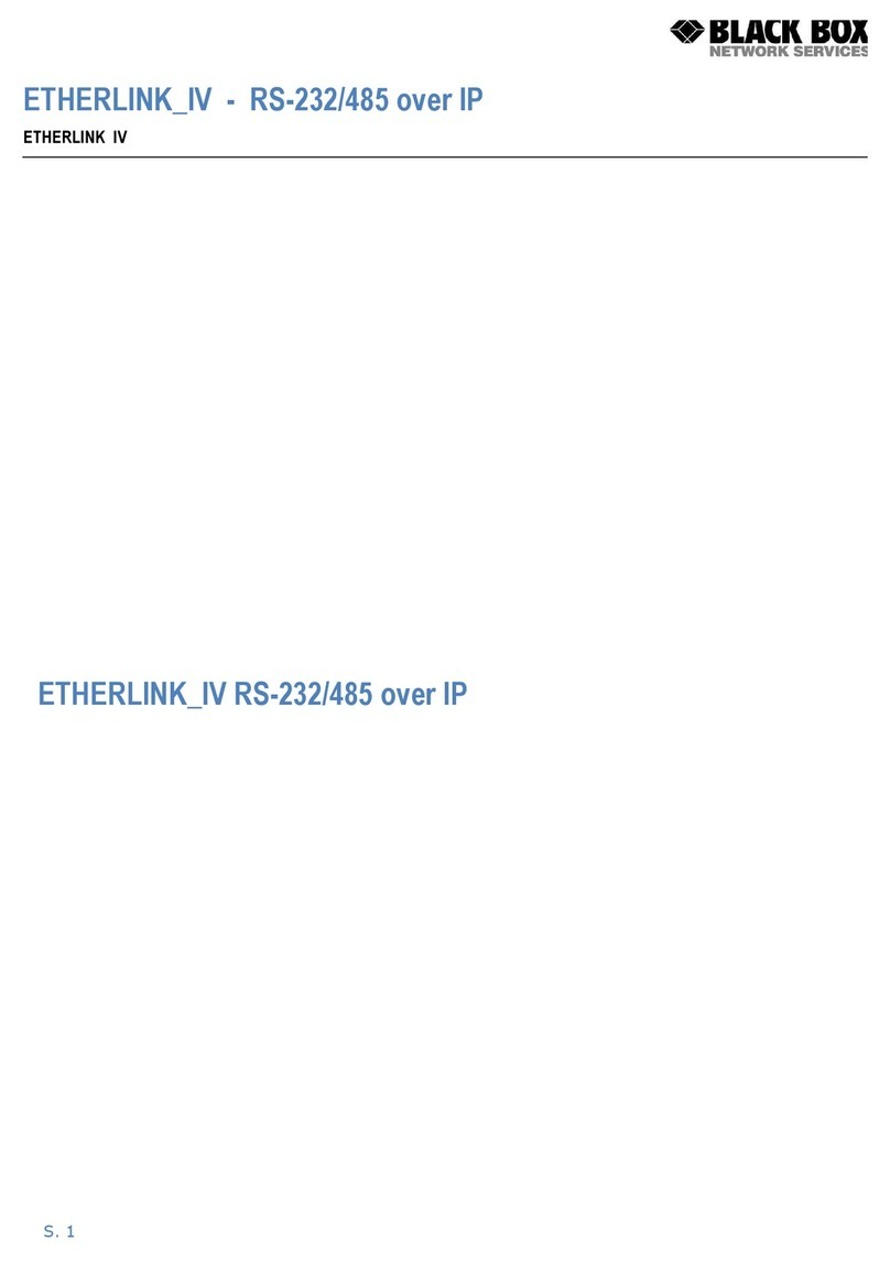 Black Box ETHERLINK IV User manual