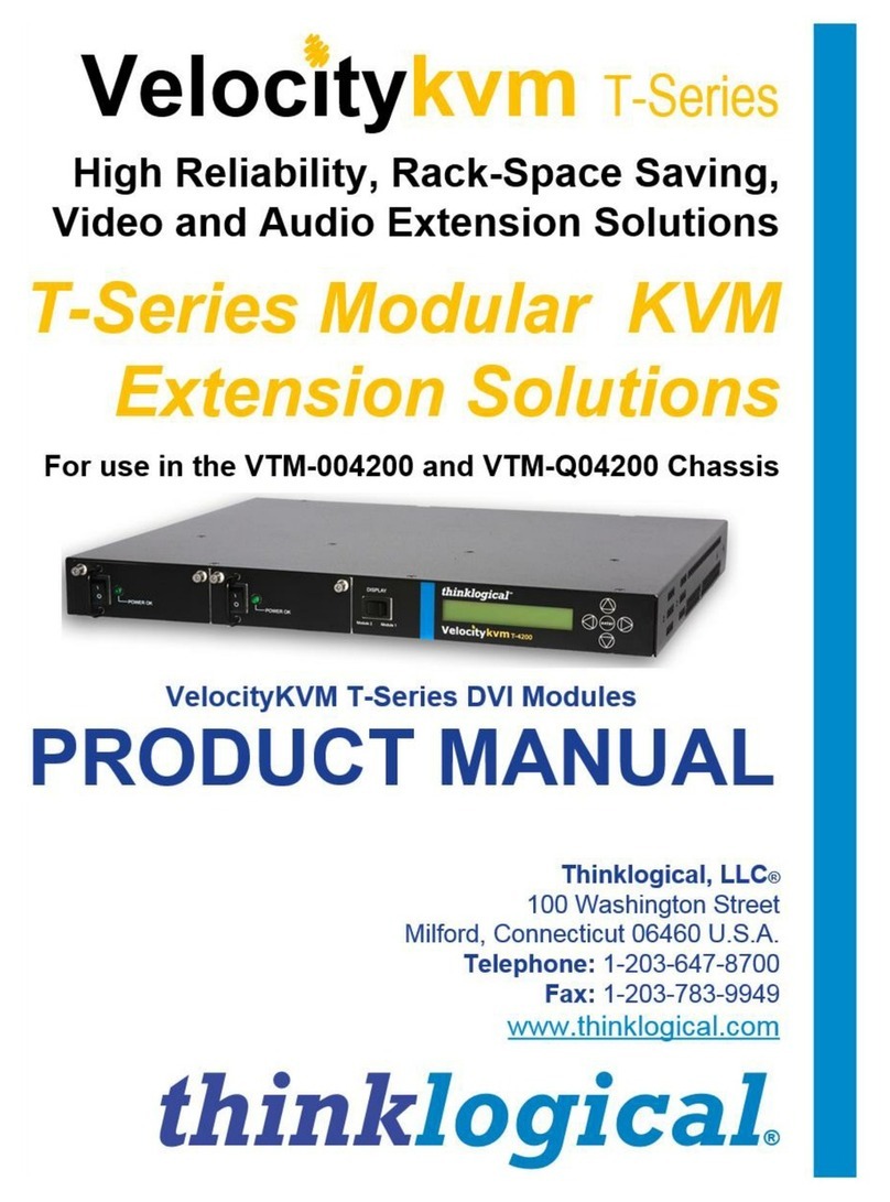 Thinklogical VelocityKVM VTM-004200 User manual