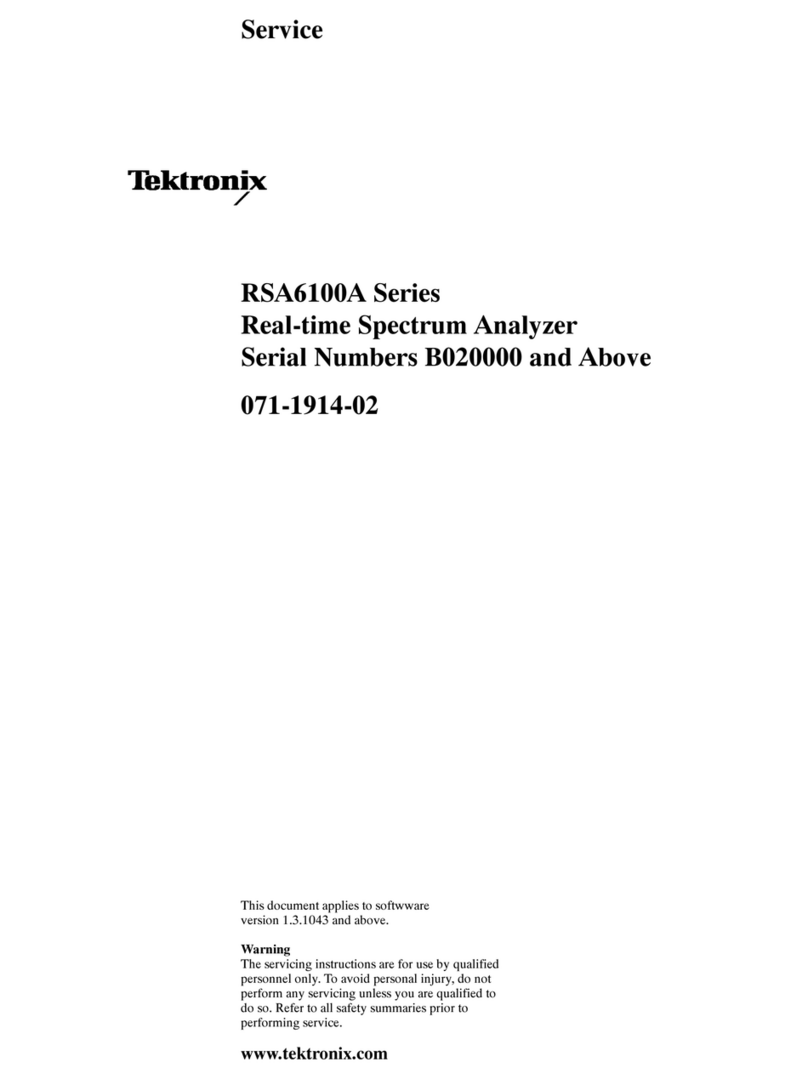 Tektronix RSA6100A Series User manual