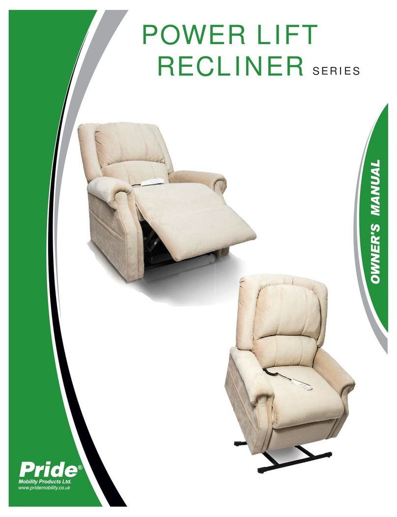 Pride Mobility Power Lift Recliner Series User manual