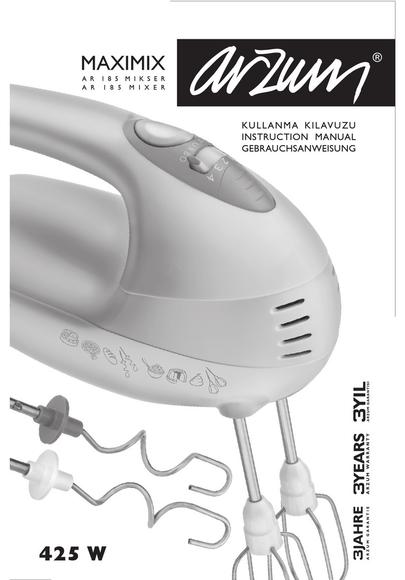 Arzum Maximix AR 185 instruction manual