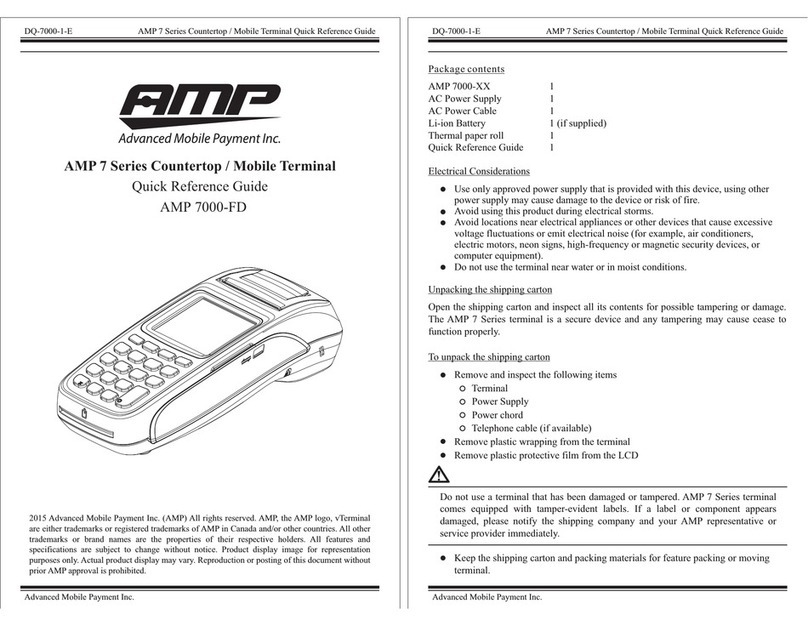 AMP 7000-FD Quick reference guide