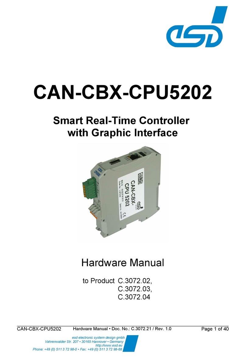 ESD electronic CAN-CBX-CPU5202 User manual