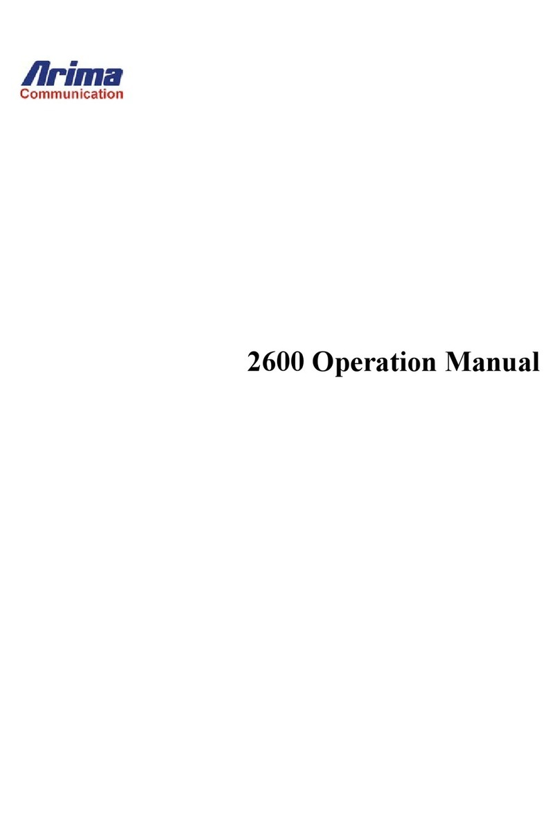 ARIMA 2600 Operation manual