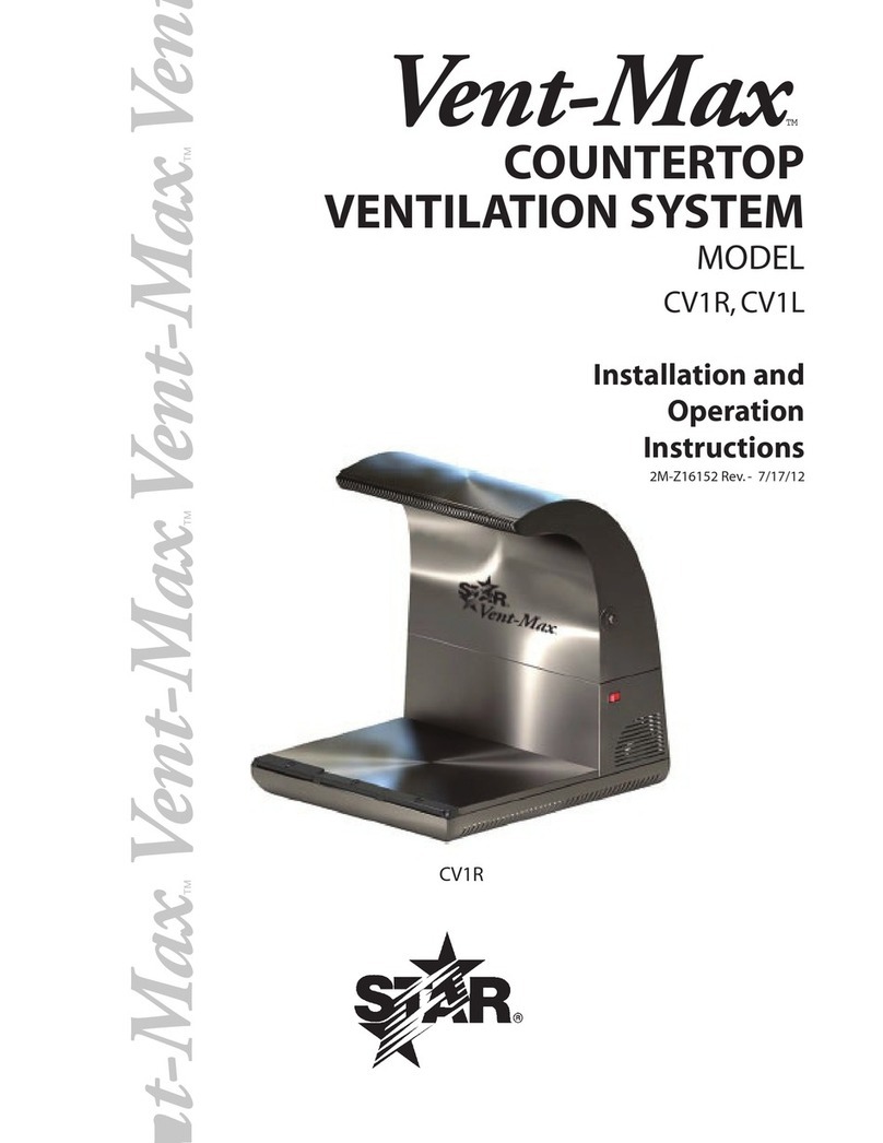 Star Vent-Max CV1R Installation and operation instructions