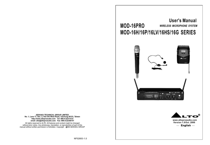 Alto MOD-16PRO Series User manual