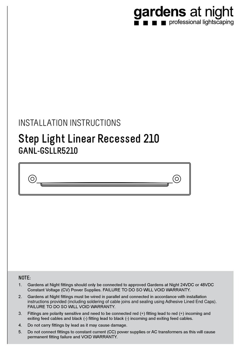 Gardens at Night GANL-GSLLR5210 installation instructions