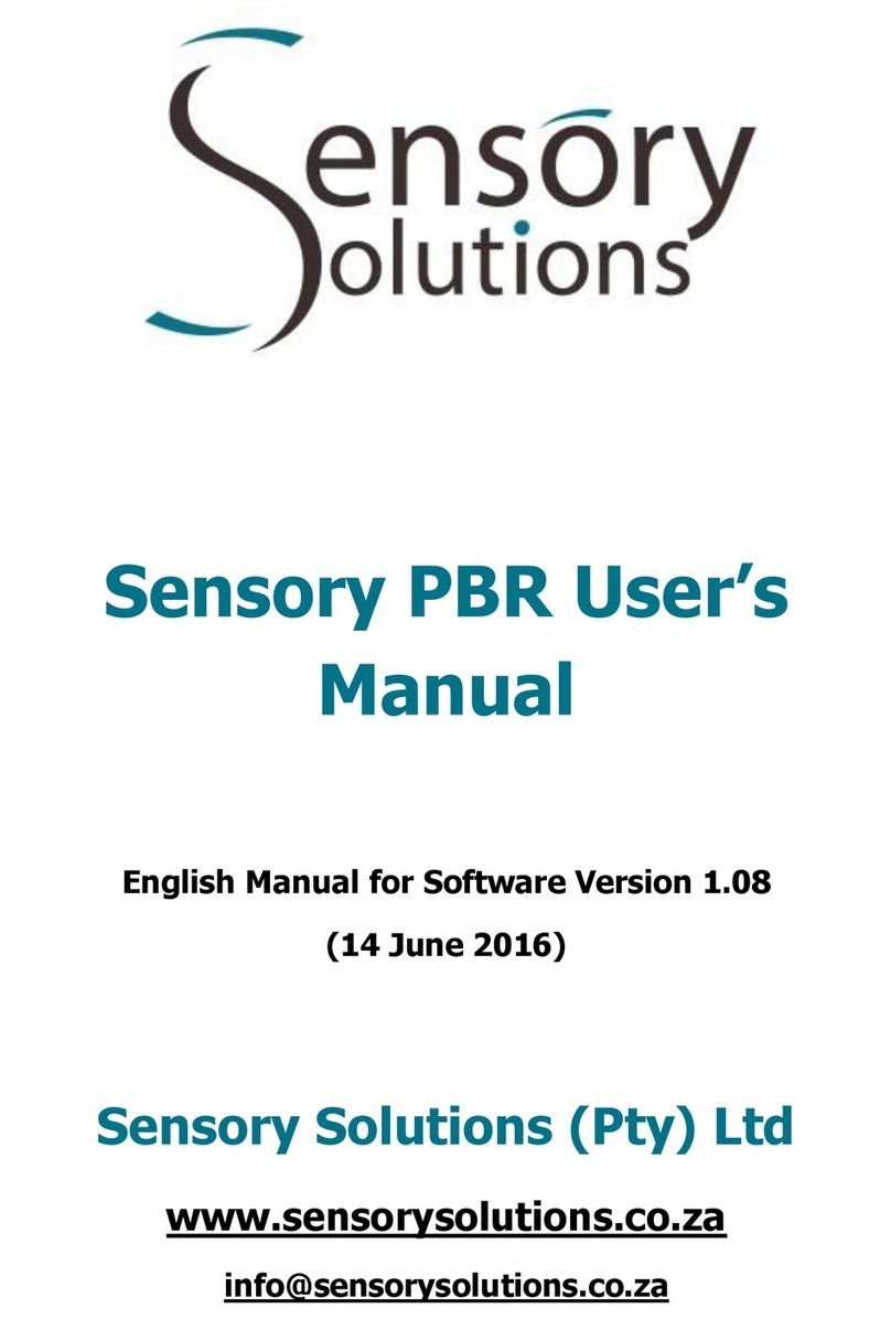 Sensory Solutions PBR user manual