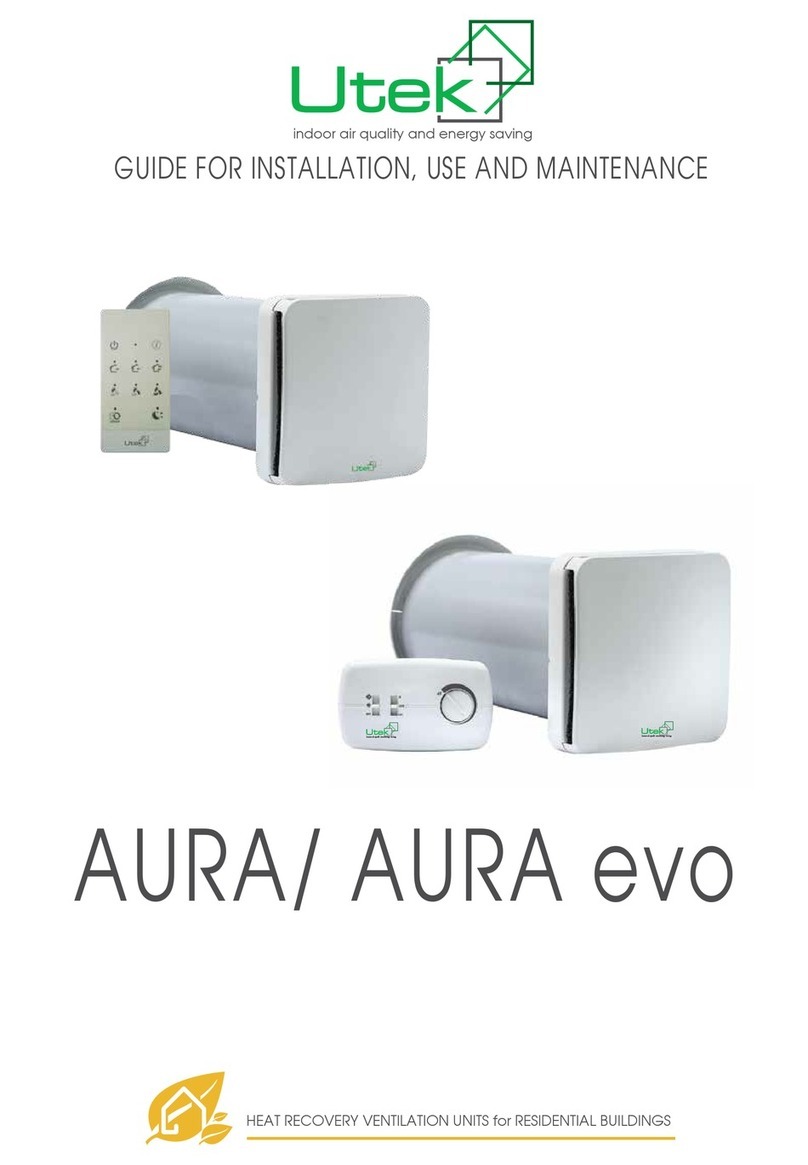 UTEK aura evo Installation, use and maintenance