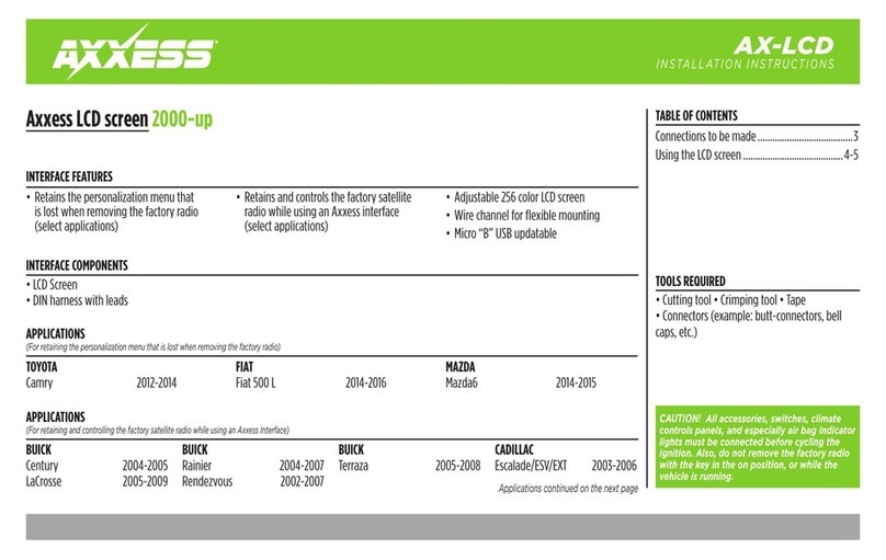 Axxess AX-LCD User manual