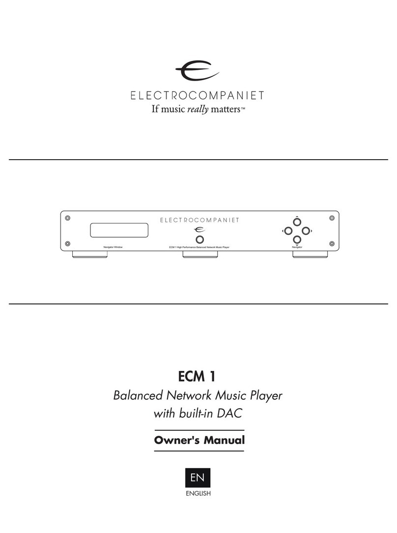 ELECTROCOMPANIET ECM 1 owner's manual