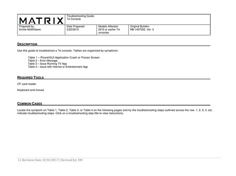 Matrix Fitness 7xi User manual